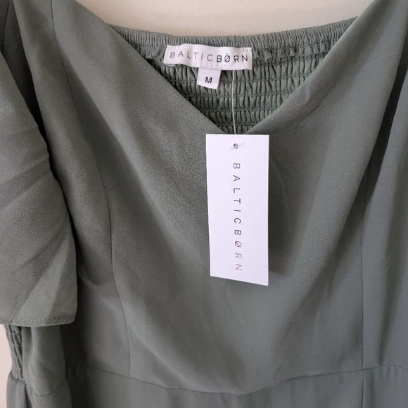 Baltic Born Sierra Sweetheart Maxi Chiffon Flutter Sleeve Dress Size Medium - Picture 3 of 8